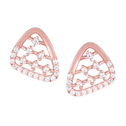 GIVA 925 Silver Rose Gold Set-Square Earrings image 2