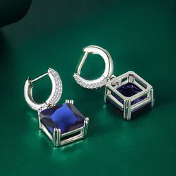 Designs & You Silver-Plated Square Drop Earrings image 2