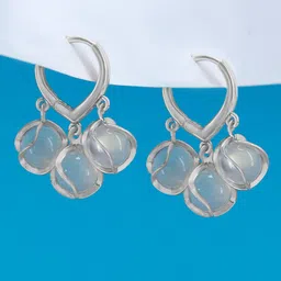 PRIVIU Silver Plated Contemporary Hoop Earrings image 3