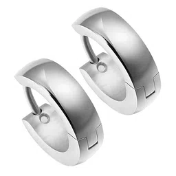 KARISHMA KREATIONS Unisex Silver-Plated Contemporary Hoop Earrings image 3