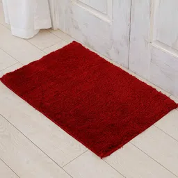 Ariana Red Rectangular 1600 GSM Anti-Skid Bath Rug image 3
