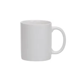 CLAY CRAFT White Solid Ceramic Glossy Mug image 2