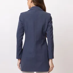 twenty me Acrylic Blend Self Design Coat For Women image 2