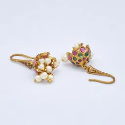 Kushal's Fashion Jewellery Gold-Plated Dome Shaped Jhumkas image 3