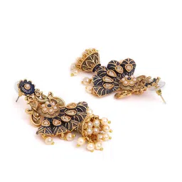 Anouk Brass-Plated Floral Jhumkas image 4