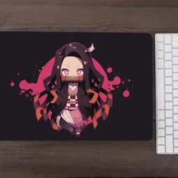 Advik Trendy Laptop Skin Sticker - nezuko -kamando cute - demon slay Premium Laminated Vinyl Laptop Skin Compatible for 15.6 inch image 4