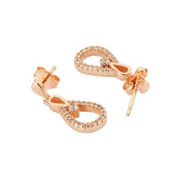 GIVA 925 Sterling Silver Rose Gold Plated Drizzle Drop Earrings image 3