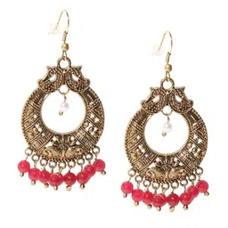 XPNSV Beaded Antique Drop Earrings image 5