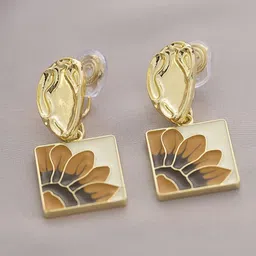 MYKI Gold-Plated Contemporary Drop Earrings image 3