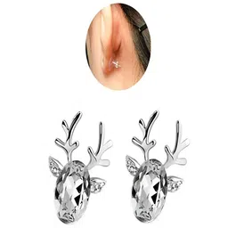 UNIVERSITY TRENDZ Silver-Plated Contemporary Stud Earrings image 2