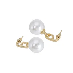 Shining Jewel - By Shivansh Gold -Plated Beaded Drop Earrings image 4