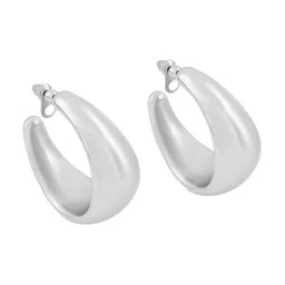 JOKER & WITCH Silver-Plated Contemporary Half Hoop Earrings image 5