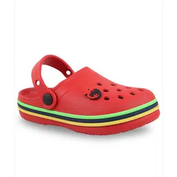 NEOZ Boys Red & Green Rubber Clogs image 3