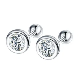 Peora Silver-Plated Contemporary Studs Earrings image 5