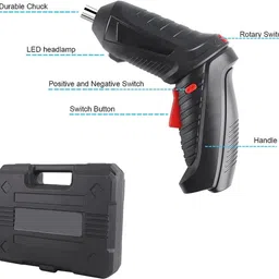 xydrozen Pivoting Handle and LED Lights Rechargeable Screwdriver Set Combination Screwdriver Set image 3