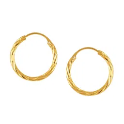 Vighnaharta Set Of 4 Gold-Plated Contemporary Hoop Earrings image 5