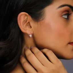 GIVA 925 Sterling Silver Rose Gold-Plated Earrings image 4