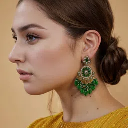 Kalakrith Milano Leaf Shaped Drop Earrings image 2