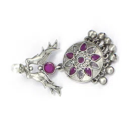 PRIVIU Silver-Plated American Diamond Studded Contemporary Drop Earrings image 5