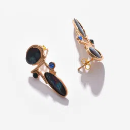 SOHI Green Contemporary Drop Earrings image 4