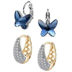 Yellow Chimes Set of 2 Contemporary Hoop Earrings-image-69