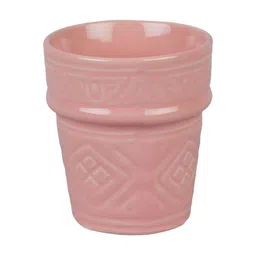 Aura Pink & Blue Handcrafted Textured Ceramic Glossy Mugs Set of Cups and Mugs image 4