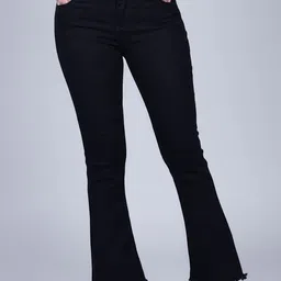 cnw Women Boot-Leg Mid Rise Black Jeans-picture-14