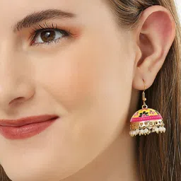 OOMPH Set Of 6 Dome Shaped Jhumkas Earrings image 5