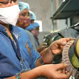 Estele Gold-Plated Floral Studs Earrings image 4