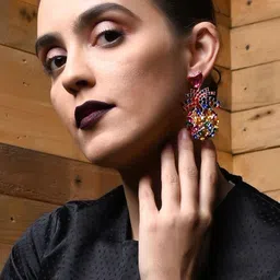 ODETTE Gold-Plated Contemporary Drop Earrings-image-87