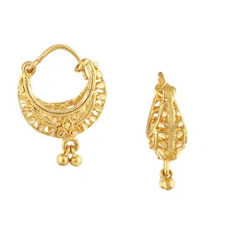 Vighnaharta Gold-Toned Floral Chandbalis Earrings image 2