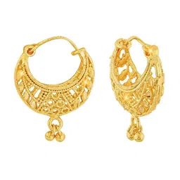 Vighnaharta Set Of 4 Gold Plated Circular Hoop Earings image 3