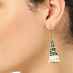 OOMPH Beaded Dome-Shaped Jhumkas image 2