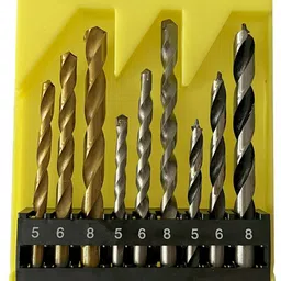 inditrust 9pc Drill Bits Set I 3 Wall, 3 Wood, 3 Metal Bits, For Wall Wood Metal Plastic image 5
