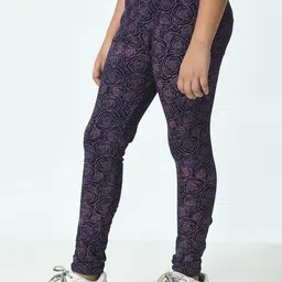 BAESD Girls Pack Of 5 Printed Pure Cotton Ankle-Length Leggings image 4