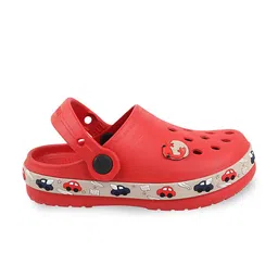 NEOZ Boys Red & Beige Rubber Clogs image 5