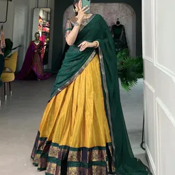 pavitraa sarees Solid Semi Stitched Lehenga Choli-picture-21
