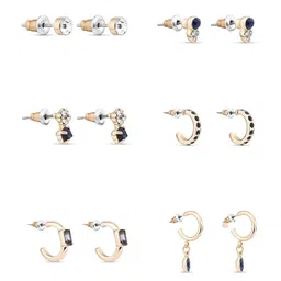 Accessorize Pack Of 6 Gem Studded Hoop Earrings image 3