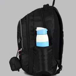 emilly Large 36 L Laptop Backpack Tulip School Backpack for girls,19” 3 compartment with happy pouch Black image 5