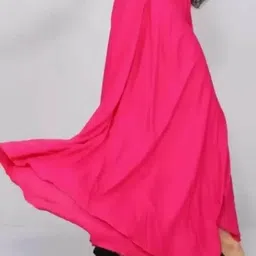 smalltry Women Solid Flared Pink Skirt image 2