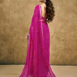 samah Printed, Embroidered, Embellished Bollywood Georgette, Chiffon Saree image 2