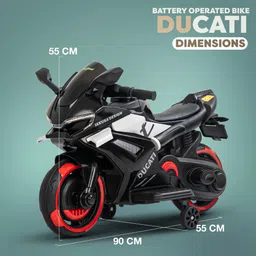 baybee Racing Battery Bike for Kids | Electric Ride-On Kids Bike with Foot Accelerator Bike Battery Operated Ride On image 5