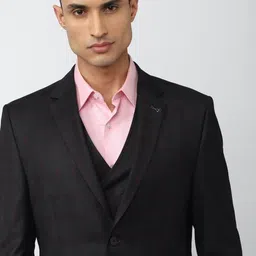 van heusen Men Single Breasted - 2 button Self Design Suit image 4