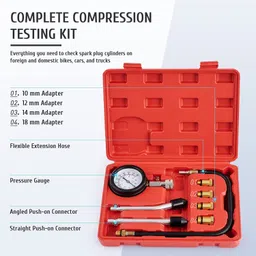 uptodatetools Analog Tire Pressure Gauge Engine Compression Tester Auto Engine Cylinder Automobile Pressure Gauge image 1