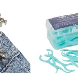 3 in 1 Tooth Dental Floss AND Jeans Button Bear Button (PACK OF 2 ) COMBO Cord Anti-Static Wrist Strap-image-79