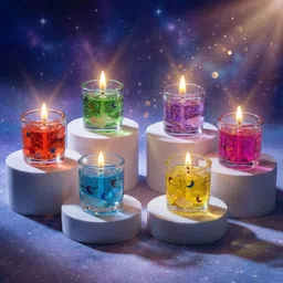 atelier feu Unscented Mini Glass Votives|Candles for Home Decor, Christmas & Party & Gifting Candle-picture-20