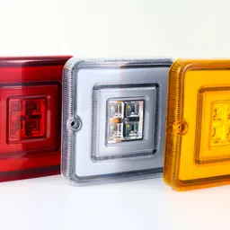 Tail Light Square LED with DRL, 1 Set of (3 LEDs – Orange, Red, and White) Combo-image-7