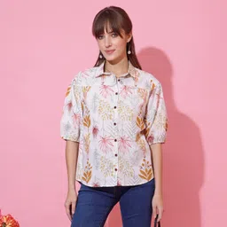 sheetal associates Women Regular Fit Printed Button Down Collar Casual Shirt-picture-20