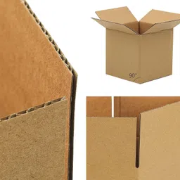 grow packing solution Corrugated Cardboard (25 Boxes) 4 x 4 x 4 Inches 3 ply Cartoon Box Packaging Box image 3