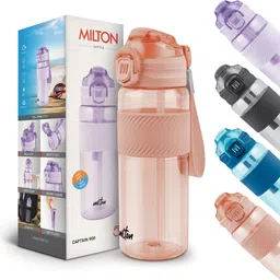 Captain 900 Unbreakable Water Bottle 850 ml – Sip Plus Gulp, Hand Strap, Peach 850 ml Bottle-image-5